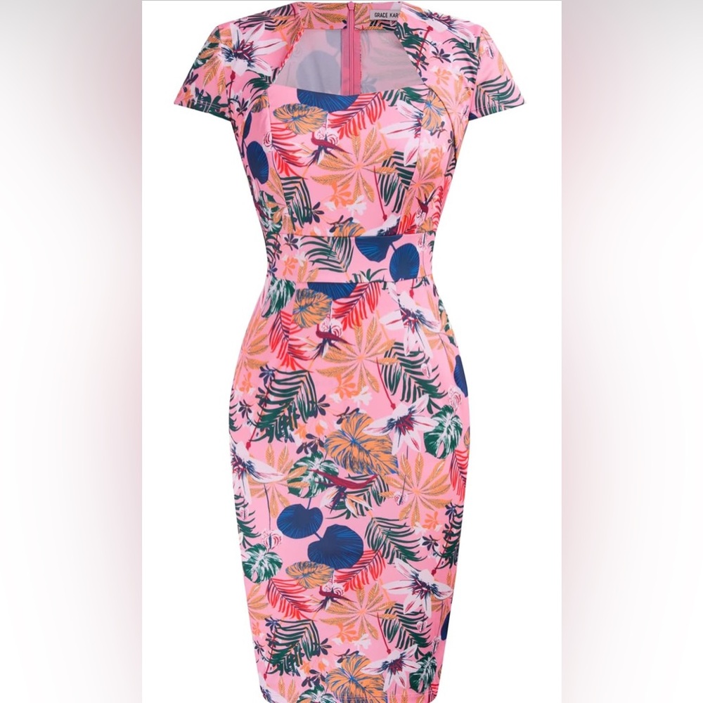Floral Pink Dress Med